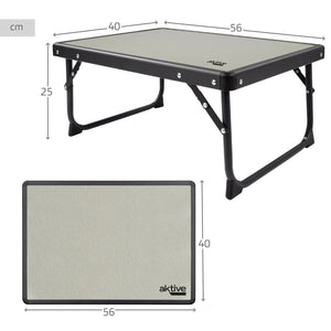 Folding Table Aktive Camping Grey 56 x 25 x 40 cm (2 Units)-3