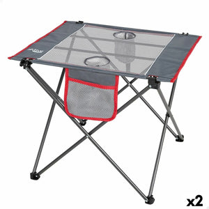 Folding Table Aktive Camping Grey 62 x 50 x 50 cm (2 Units)-0