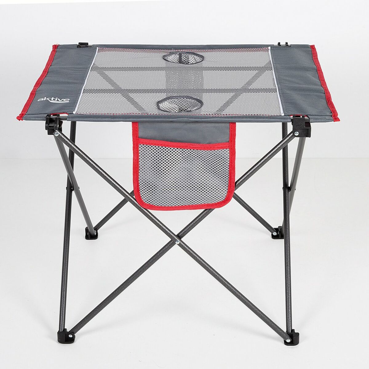 Folding Table Aktive Camping Grey 62 x 50 x 50 cm (2 Units)-5