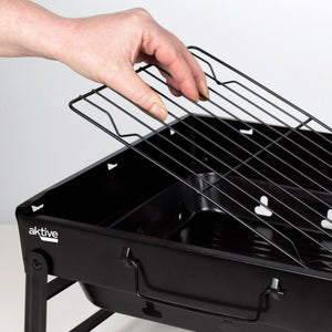 Barbecue Portable Aktive Rectangular Black Steel 40 x 20 x 28 cm-3