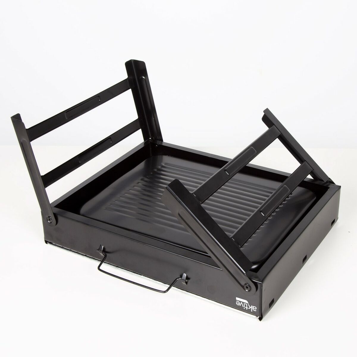 Barbecue Portable Aktive Rectangular Black Steel 40 x 20 x 28 cm-2