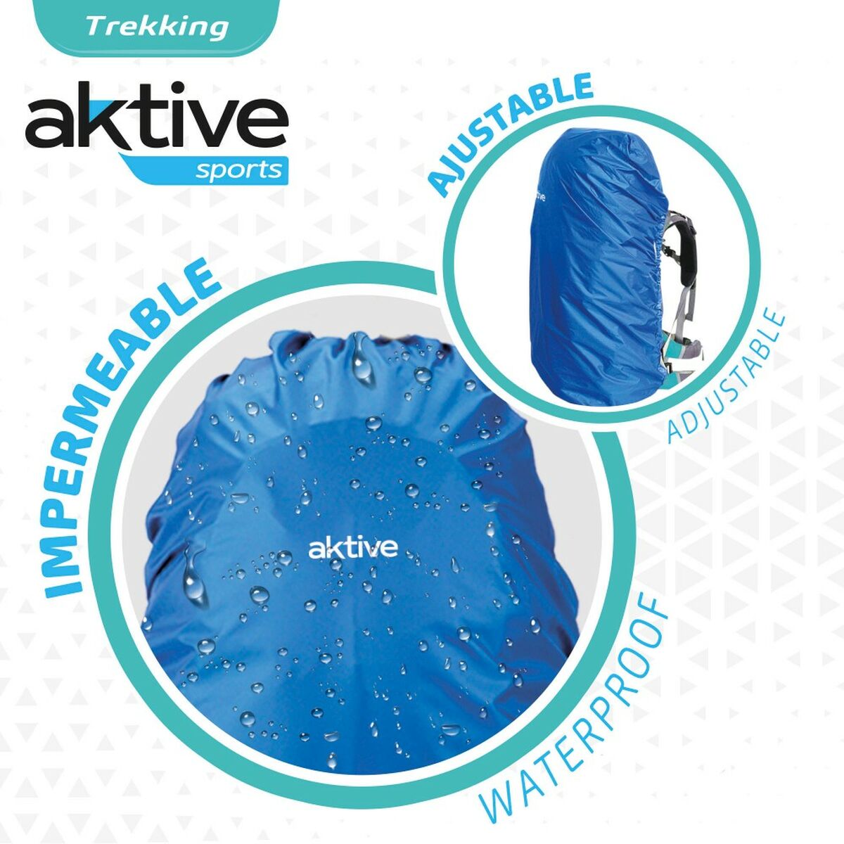 Waterproof Backpack Cover Aktive Blue-3