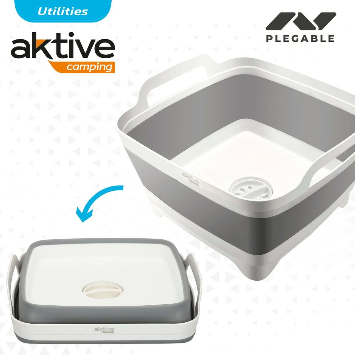 Sink Aktive Foldable 8,5 L Camping 30,5 x 20 x 30 cm 6 Units-4