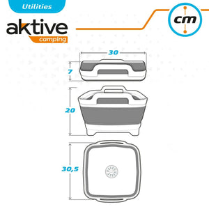 Sink Aktive Foldable 8,5 L Camping 30,5 x 20 x 30 cm 6 Units-1