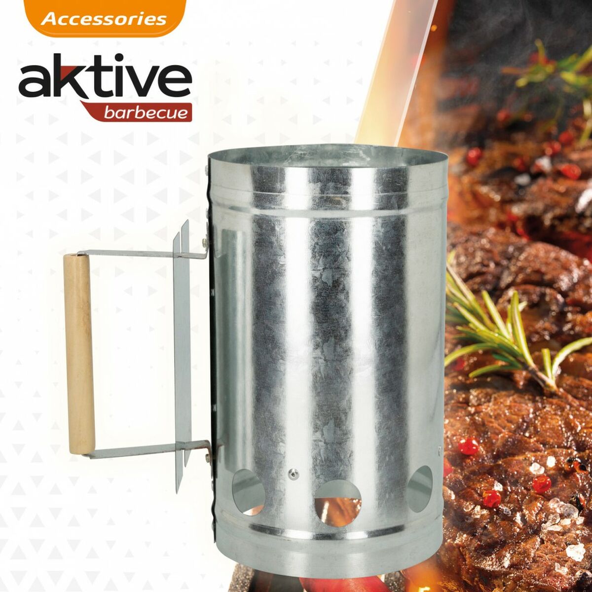 Barbecue Portable Aktive 16 x 27,5 x 16 cm (4 Units)-5