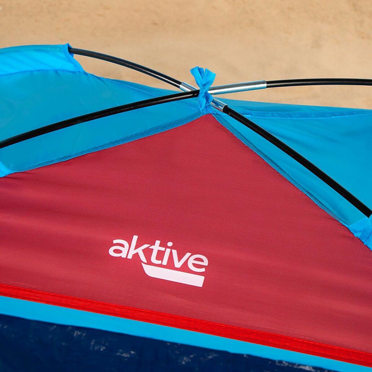 Beach Windscreen Aktive Blue Polyester Oxford 210D 200 x 92 x 130 cm 200 x 130 x 92 cm-0