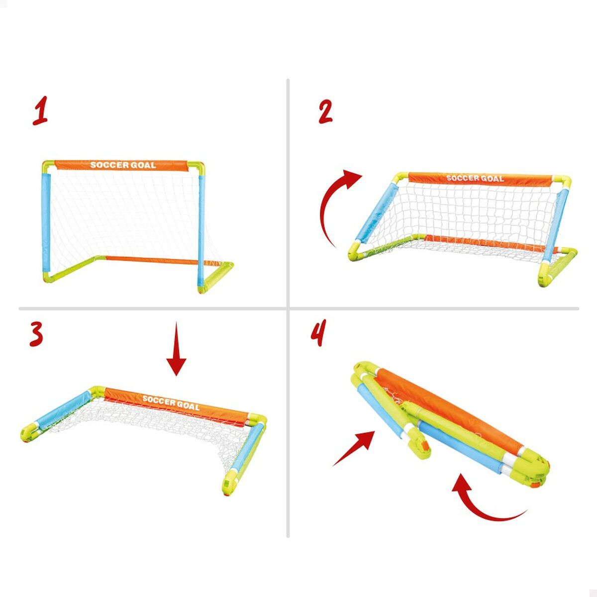 Football Goal Colorbaby 100 x 60 x 60 cm (4 Units)-4