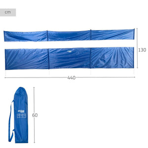 Beach Tent Aktive in blue, dimensions 440 x 130 x 1.9 cm, ideal for outdoor adventures and camping from revlando.com.