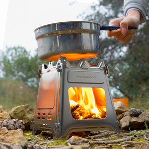 Collapsible Steel Camping Stove Flamet InnovaGoods-8