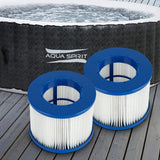 Aqua Spirit 2 Pack Hot Tub Replacement Antibacterial Filter Cartridges for Hot Tub Cleaning and Maintenance