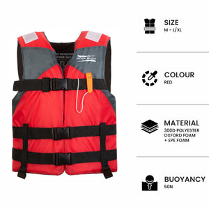 Aqua Spirit Life Jacket Lightweight & Comfortable For Watersport Activities like Paddle Boarding, Kayaking, Sailing and many more, Quick Release Clasp, CE Approved, 50N Buoyancy