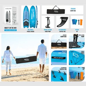 Aqua Spirit Vanguard Family Inflatable SUP for Group Adventures, 18' x 5’ x 8” with Carry Bag, Double-Action Pump and more accessories, Up To 10 Person, 500KG Limit, 3 Years Extended Brand Warranty