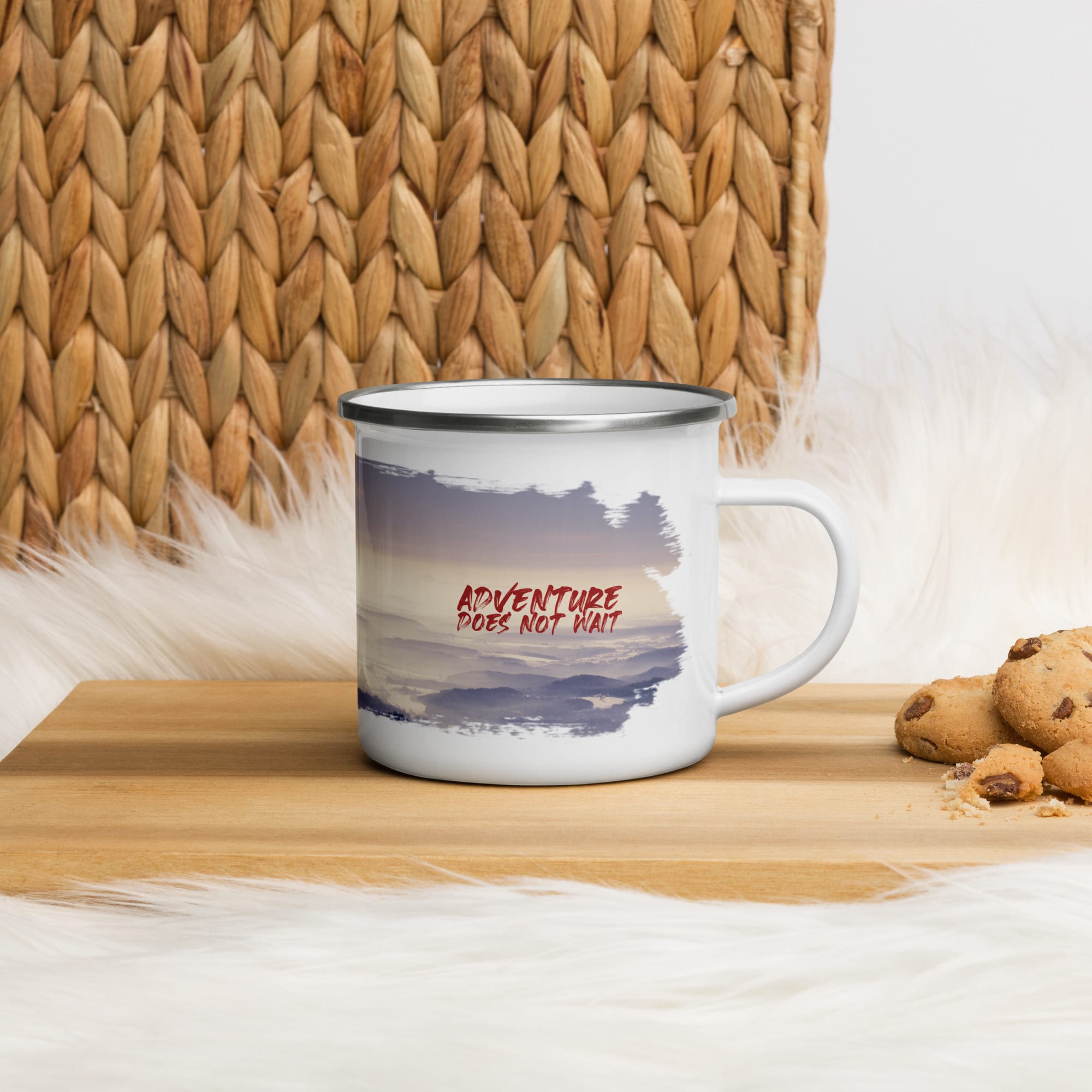 Adventure Mug | Enamel Camping Mug 350ml | Adventure Does Not Wait-3