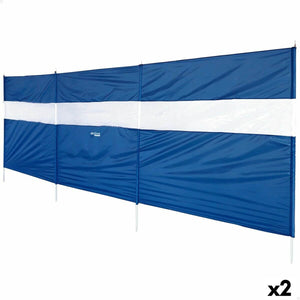 Blue and white beach tent side panels for camping and outdoor adventures, ideal for privacy and shade.