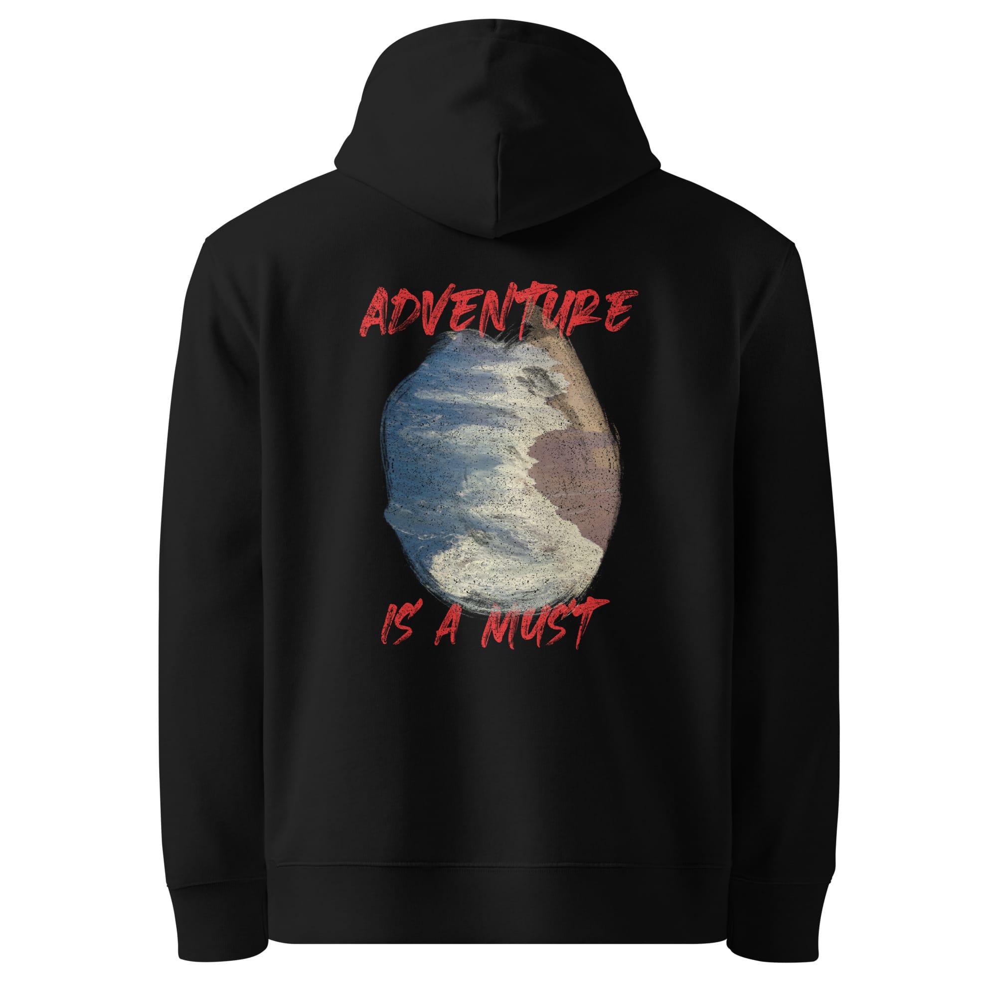 Adventure is a Must Organic Cotton Hoodie – Unisex Ocean Design | GOTS Certified Eco-Friendly-2