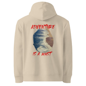 Adventure is a Must Organic Cotton Hoodie – Unisex Ocean Design | GOTS Certified Eco-Friendly-4