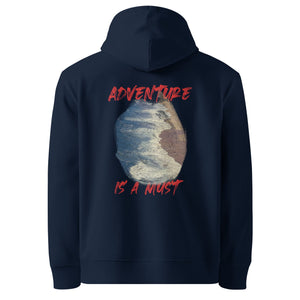 Adventure is a Must Organic Cotton Hoodie – Unisex Ocean Design | GOTS Certified Eco-Friendly-3