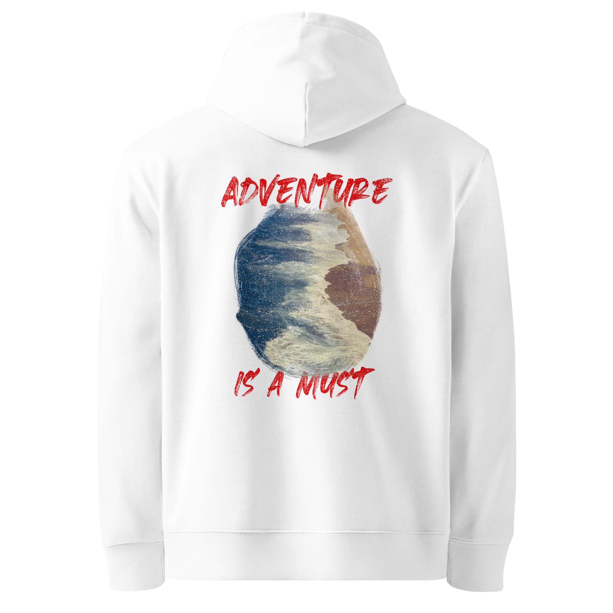 Adventure is a Must Organic Cotton Hoodie – Unisex Ocean Design | GOTS Certified Eco-Friendly-1