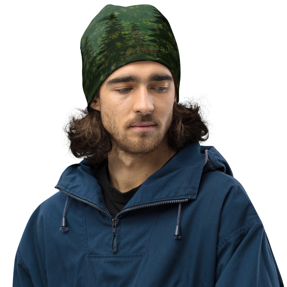 All-Over Print Beanie Forest Free4life Brown/Green
