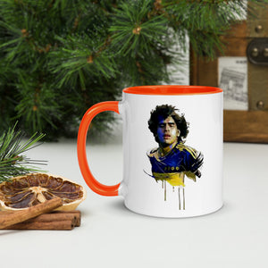 Mug with Color Inside Maradona Boca Juniors