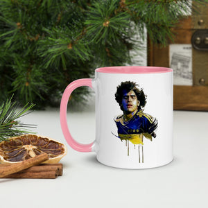 Mug with Color Inside Maradona Boca Juniors